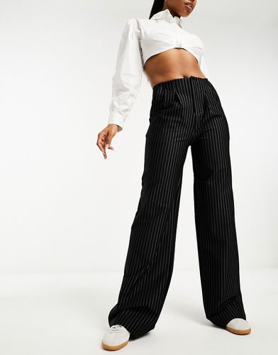 Premium - Pantalon stretch ajusté à fines rayures - Noir et blanc - Asos Design - Modalova
