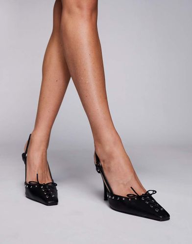 Pretty - Chaussures à talon haut et bride arrière avec laçage - Asos Design - Modalova