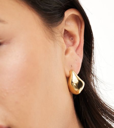 Puces d'oreilles en plaqué or 14 carats effet fondu - Asos Design - Modalova