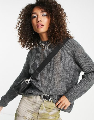 Pull en maille ajourée effet échelle - Asos Design - Modalova