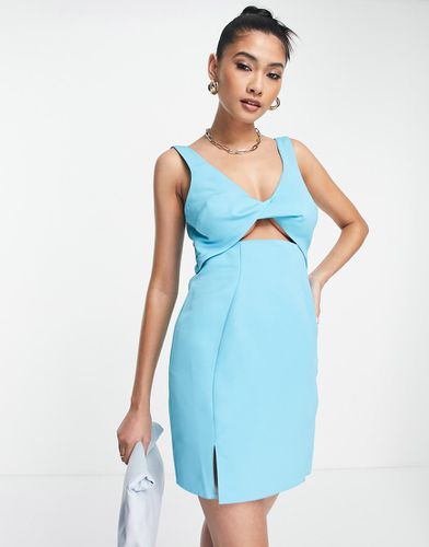 Robe courte structurée torsadée sur le devant - Asos Design - Modalova