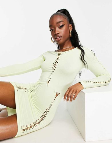 Robe de plage courte à détails ajourés façon échelle - Asos Design - Modalova