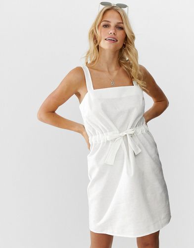 Robe d'été courte à encolure carrée avec cordon de serrage à la taille et fronces - Asos Design - Modalova