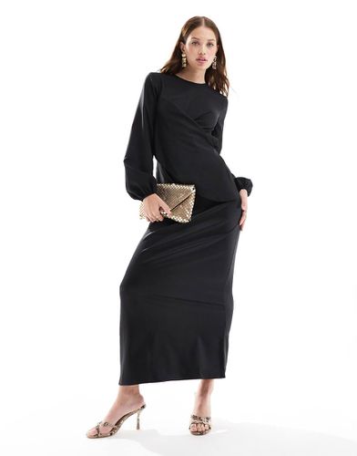 Robe longue cache-caur nouée dans le dos - Asos Design - Modalova