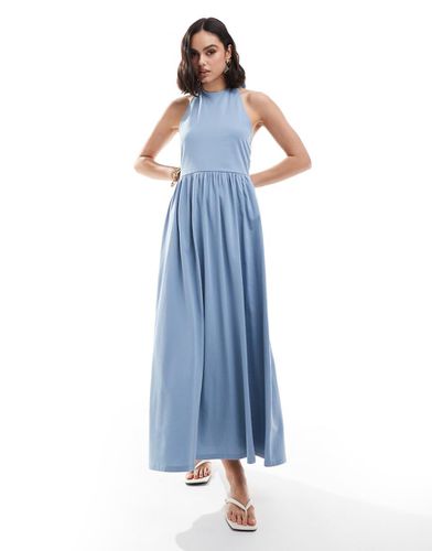 Robe longue d'été à dos nu et encolure américaine - délavé - Asos Design - Modalova