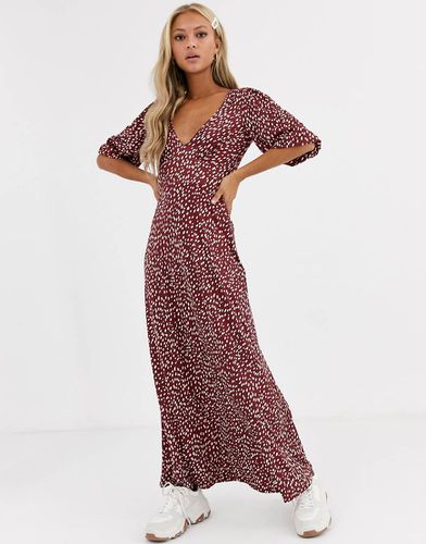 Robe longue près du corps avec motif à pois - Asos Design - Modalova