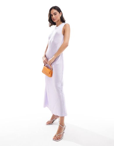 Robe mi-longue en satin - Lavande - Asos Design - Modalova