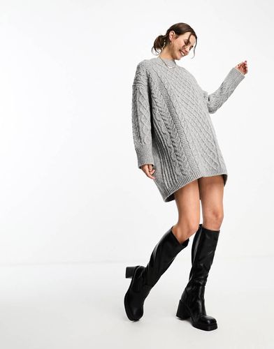 Robe pull courte en maille torsadée - Asos Design - Modalova