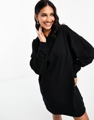 Robe sweat courte à manches longues avec col en V - Asos Design - Modalova