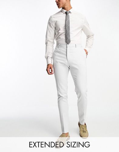 Wedding - Pantalon de costume slim micro-texturé - glacé - Asos Design - Modalova