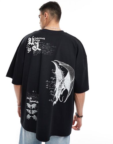 T-shirt ultra oversize à imprimé grunge - Asos Design - Modalova