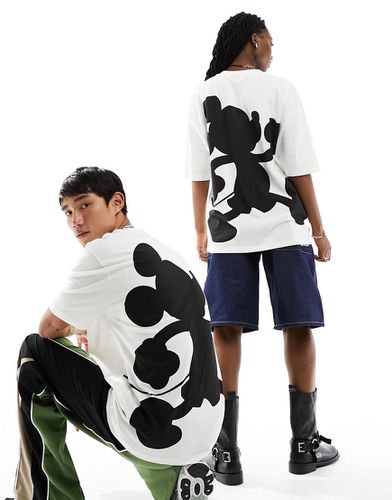 T-shirt unisexe oversize avec gros imprimé Disney Mickey Mouse au dos - cassé - Asos Design - Modalova