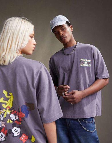 T-shirt unisexe oversize avec imprimés Disney Mickey et ses amis - délavé - Asos Design - Modalova