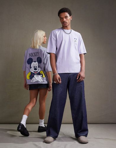 T-shirt unisexe oversize avec imprimés Mickey Mouse - délavé - Asos Design - Modalova
