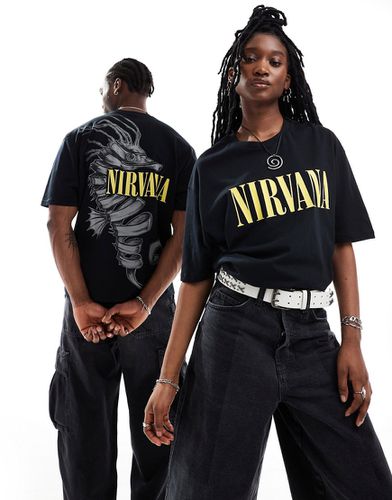 T-shirt unisexe oversize avec imprimés Nirvana et hippocampes sous licence - Asos Design - Modalova