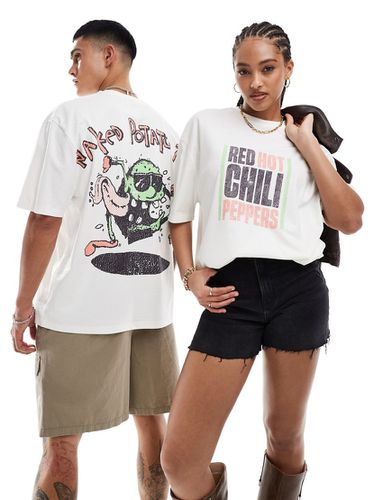 T-shirt unisexe oversize avec imprimés Red Hot Chilli Peppers sous licence - cassé - Asos Design - Modalova