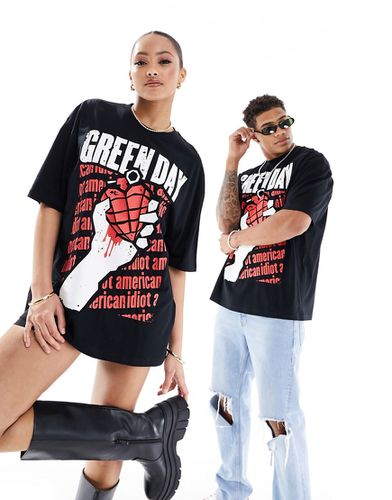 T-shirt unisexe oversize avec motifs Green Day sous licence - Asos Design - Modalova