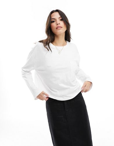 T-shirt à manches longues avec poche en tissu fin - Asos Design - Modalova