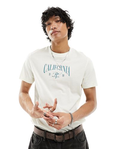 T-shirt à imprimé California sur la poitrine - Blanc cassé - Asos Design - Modalova