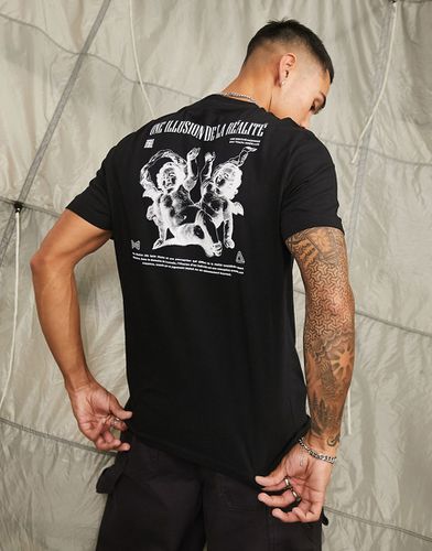 T-shirt à imprimé ange au dos - Asos Design - Modalova