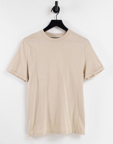 T-shirt avec manches retroussées - Beige - BEIGE - Asos Design - Modalova