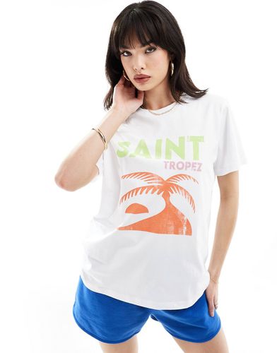 T-shirt coupe standard à imprimé Saint-Tropez vintage - Asos Design - Modalova
