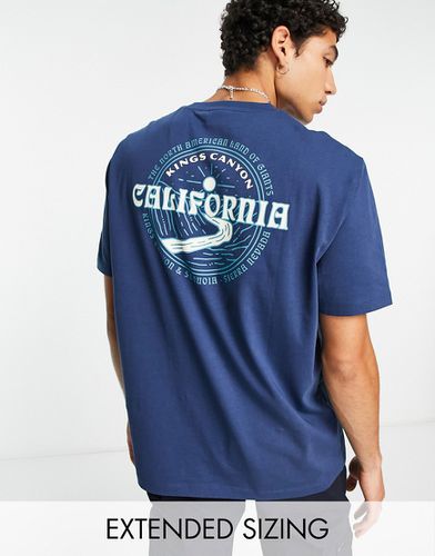 T-shirt décontracté avec imprimé California au dos - marine - Asos Design - Modalova