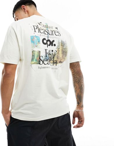 T-shirt décontracté avec imprimé paysage dans le dos - cassé - Asos Design - Modalova
