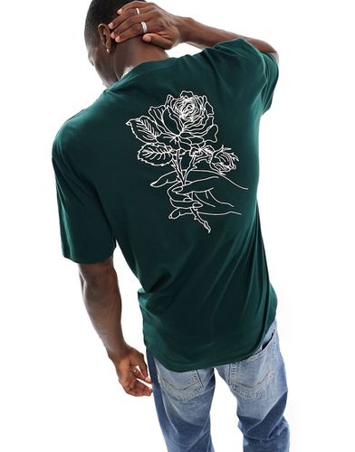 T-shirt décontracté avec imprimé rose illustrée - foncé - Asos Design - Modalova