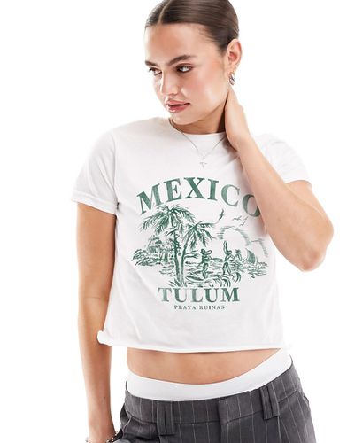 T-shirt effet rétréci à imprimé Mexico - Asos Design - Modalova