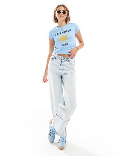 T-shirt effet rétréci avec imprimé Côte d'Azur - Asos Design - Modalova