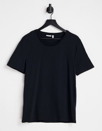 T-shirt en coton mélangé à encolure dégagée - - BLACK - Asos Design - Modalova