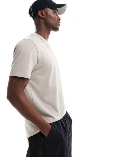 T-shirt habillé en tissu épais de qualité supérieure - Taupe - Asos Design - Modalova