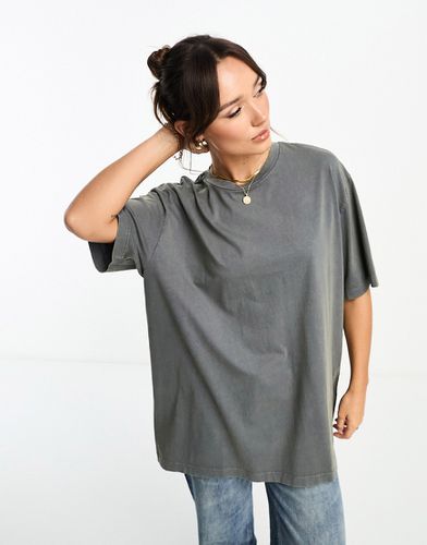 T-shirt long - Anthracite délavé - Asos Design - Modalova