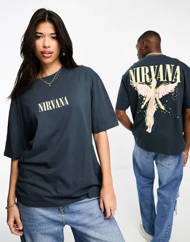 T-shirt oversize unisexe avec imprimés Nirvana sous licence - Asos Design - Modalova