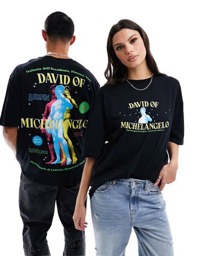 T-shirt oversize unisexe avec motif et imprimé Michelangelo - Asos Design - Modalova