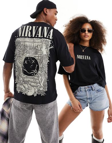 T-shirt oversize unisexe avec imprimés Nirvana - Asos Design - Modalova