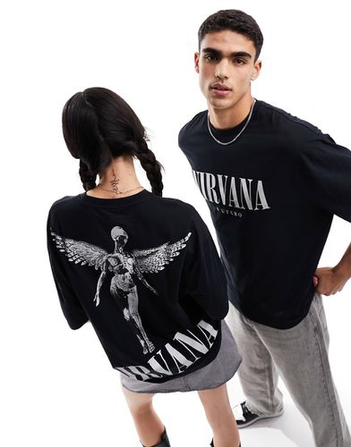 T-shirt oversize unisexe avec motif et imprimé Nirvana - Asos Design - Modalova