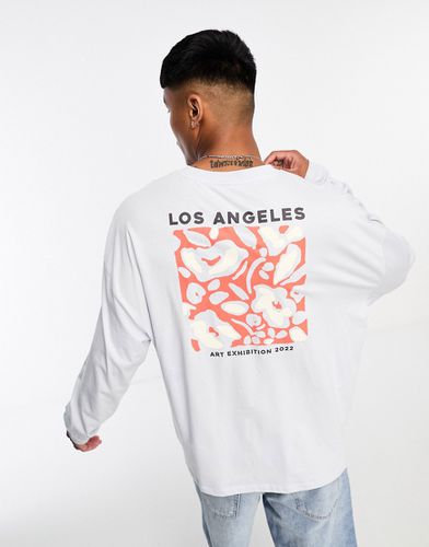 T-shirt oversize à manches longues avec imprimé Los Angeles au dos - Asos Design - Modalova