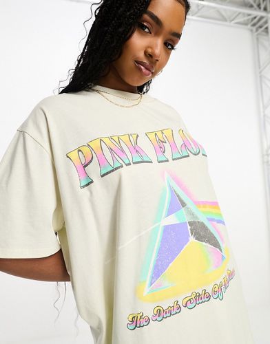 T-shirt oversize à motif Pink Floyd rose sous licence - Crème - Asos Design - Modalova