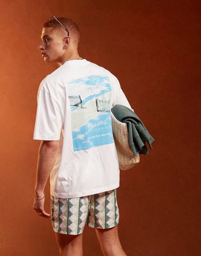 T-shirt oversize à motif tennis au dos - Asos Design - Modalova
