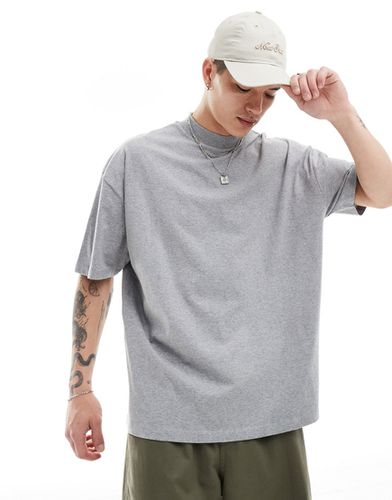 T-shirt oversize à col montant - chiné - Asos Design - Modalova