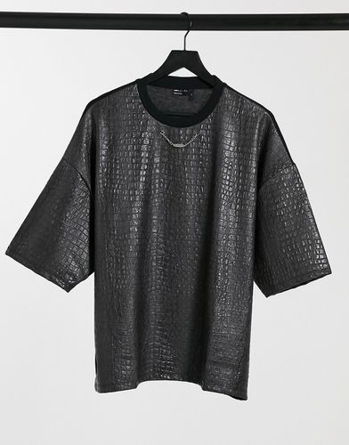 T-shirt oversize à effet croco en relief - Asos Design - Modalova