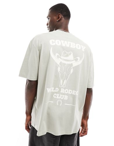 T-shirt oversize à imprimé cowboy au dos - Asos Design - Modalova