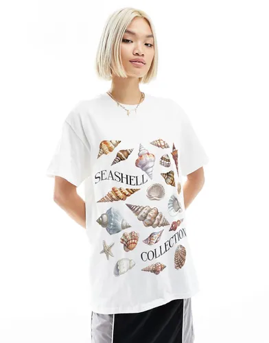 T-shirt oversize à imprimé coquillages - Asos Design - Modalova