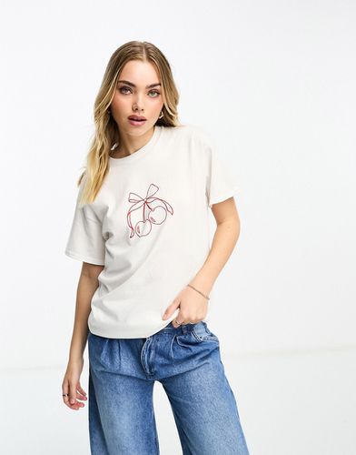 T-shirt oversize à imprimé cerises et ruban - Asos Design - Modalova