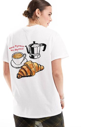 T-shirt oversize à imprimé croissant et expresso - Asos Design - Modalova