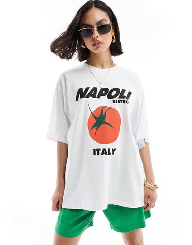 T-shirt oversize à imprimé graphique Napoli et tomate - Asos Design - Modalova
