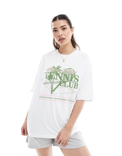 T-shirt oversize à imprimé graphique Tennis - Asos Design - Modalova