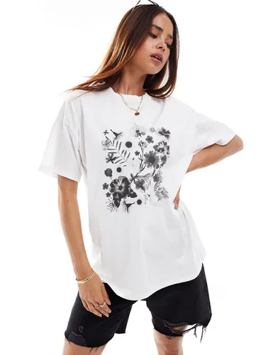 T-shirt oversize à imprimé fleurs - Asos Design - Modalova